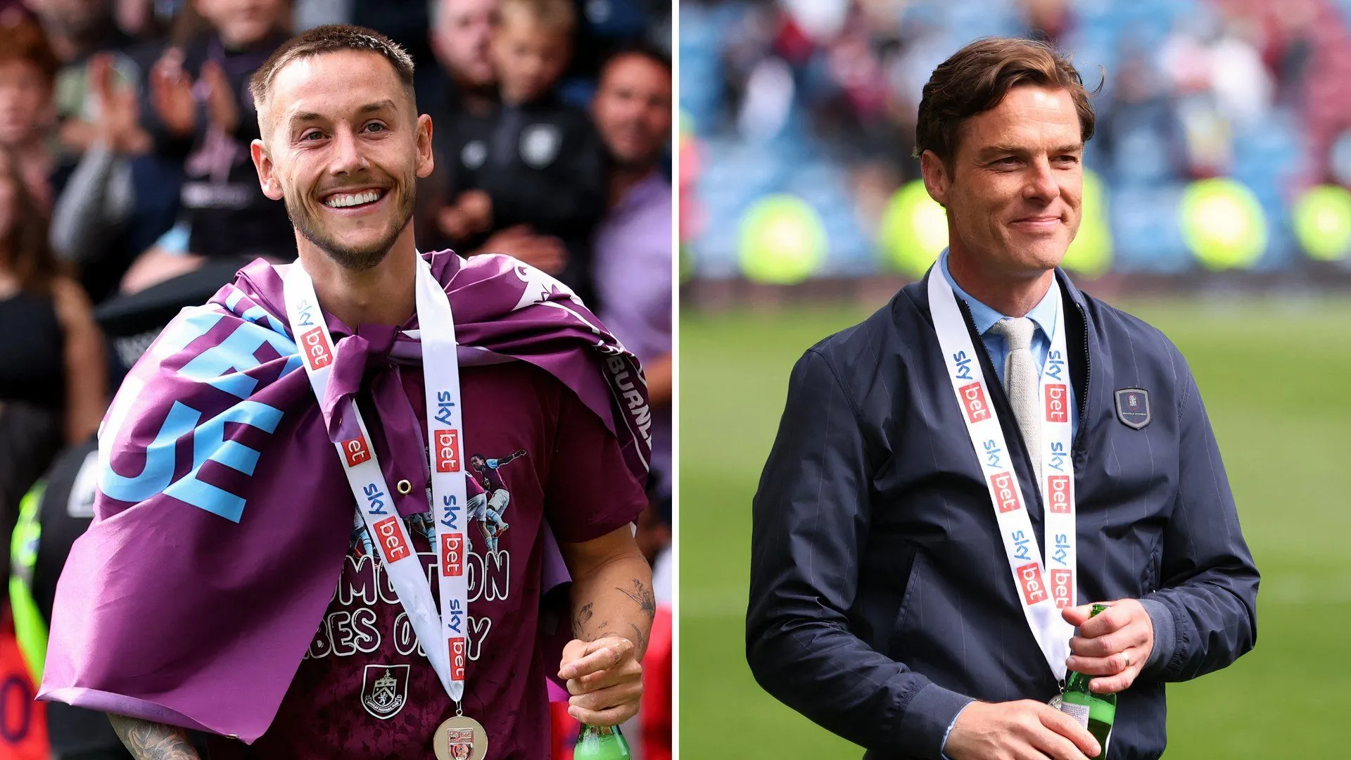 Tiền vệ Josh Brownhill và HLV Scott Parker của Burnley thảo luận chiến thuật cho mùa giải Ngoại hạng Anh