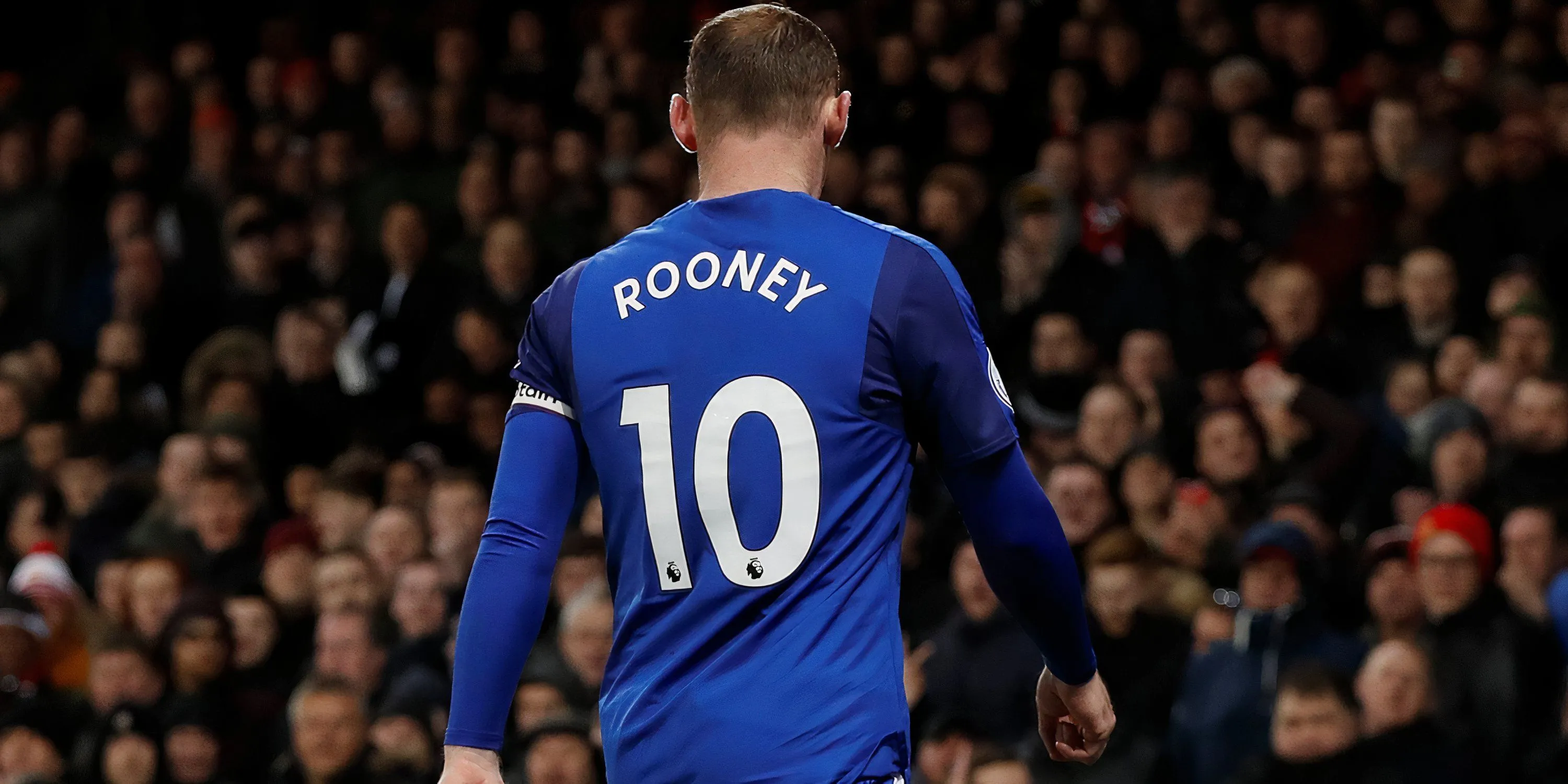 Wayne Rooney trong chiếc áo số 10 của Everton tại Ngoại hạng Anh