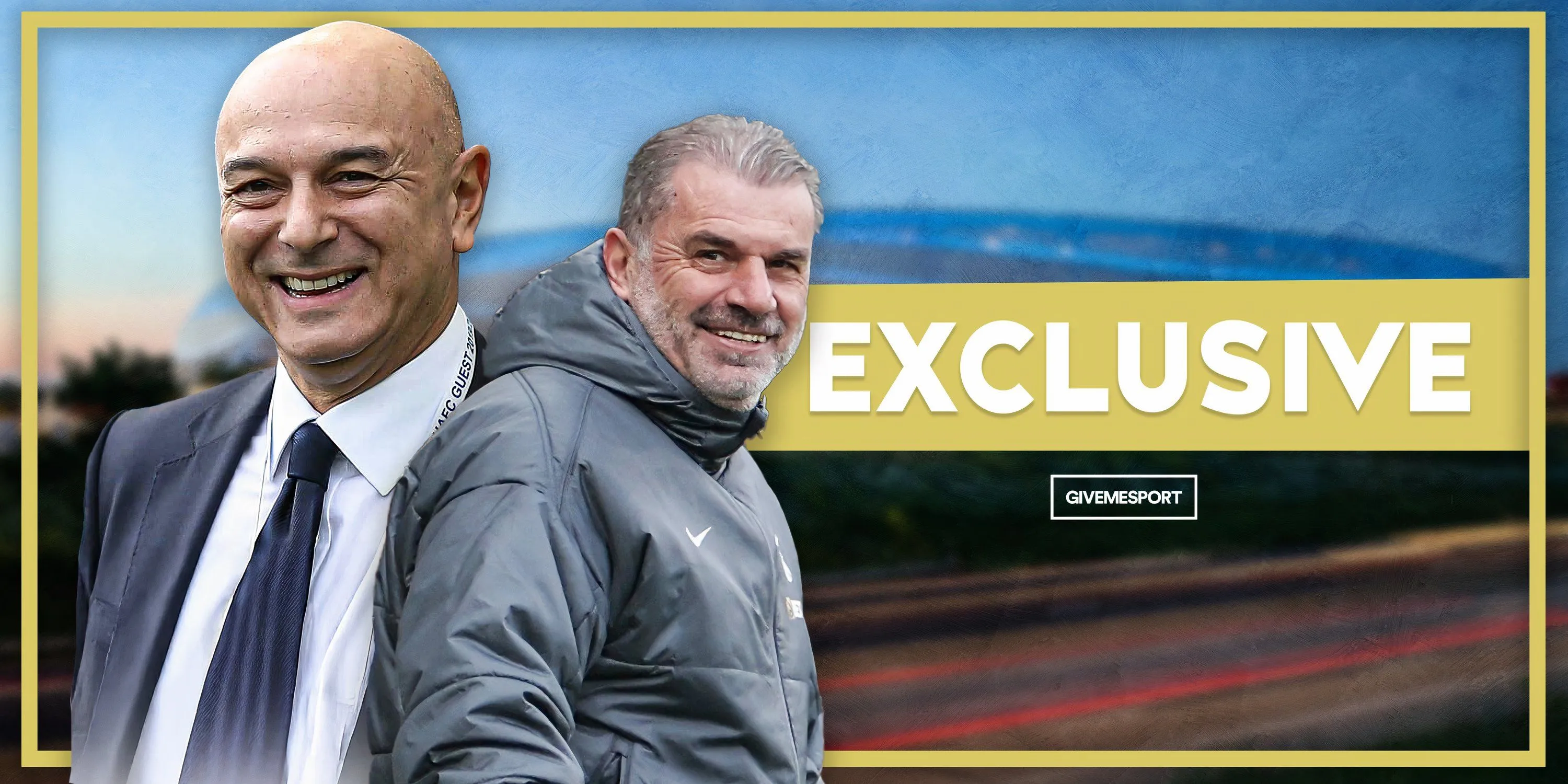 Chủ tịch Daniel Levy và HLV Ange Postecoglou của Tottenham