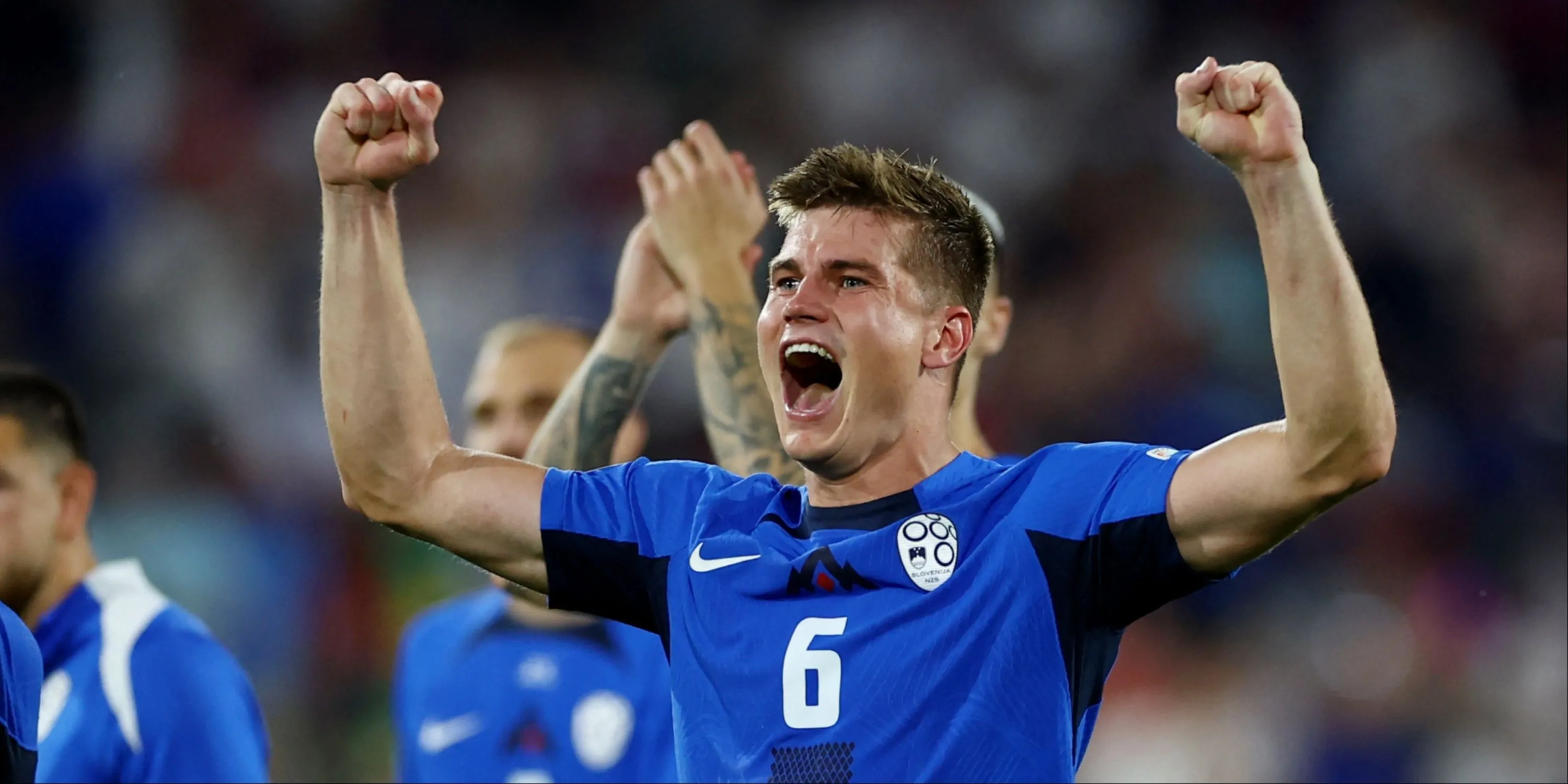 Trung vệ Jaka Bijol trong màu áo Đội tuyển Slovenia tại Euro 2024 - Tân binh sắp tới của Leeds United