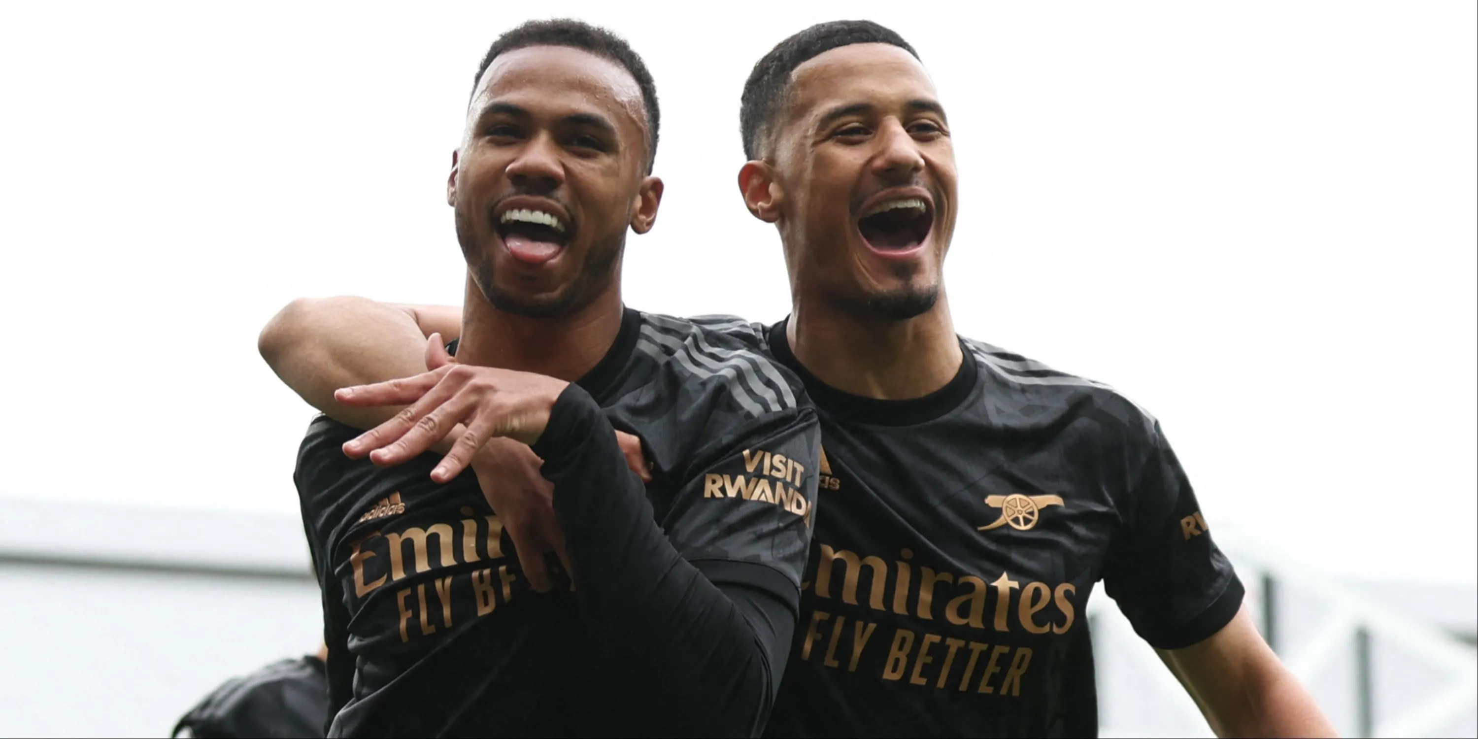 Cặp trung vệ William Saliba và Gabriel của Arsenal