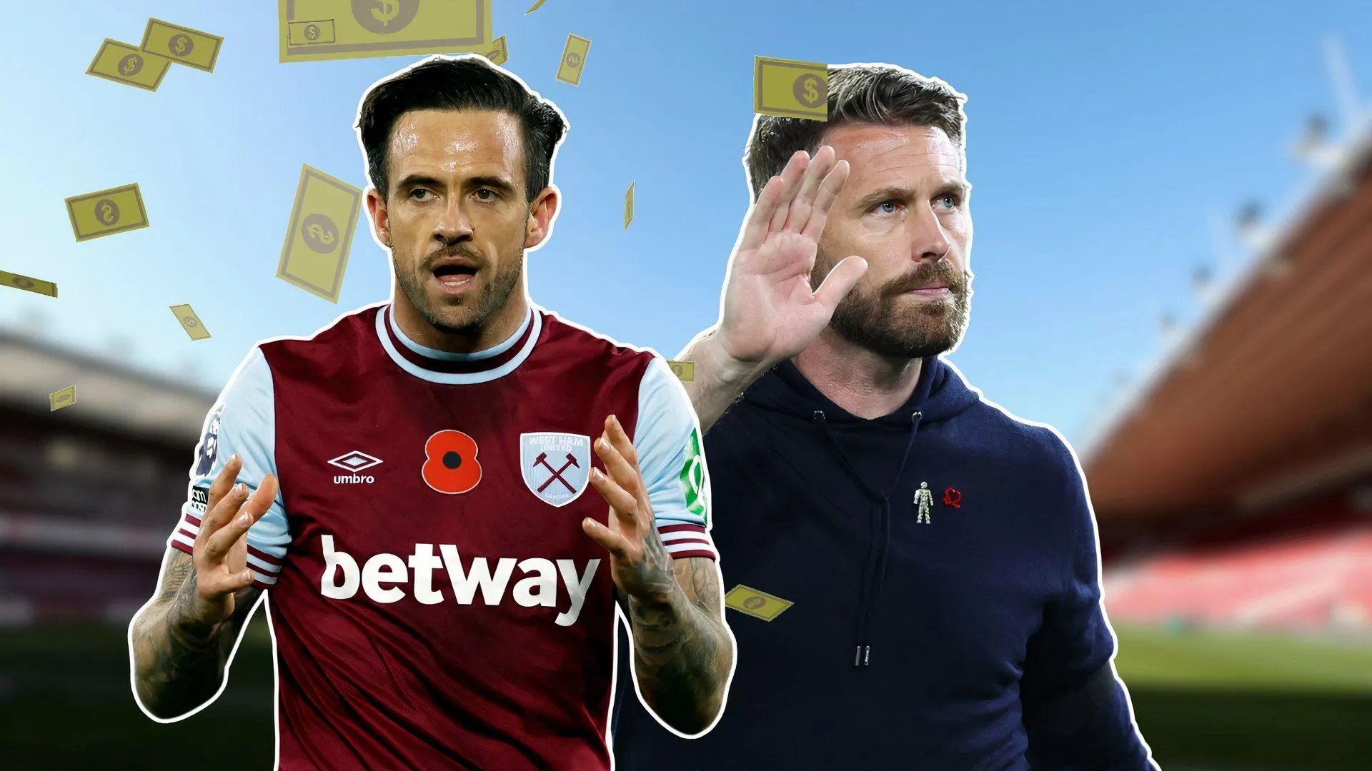 Danny Ings và HLV Rob Edwards của Middlesbrough trong bối cảnh tin đồn chuyển nhượng