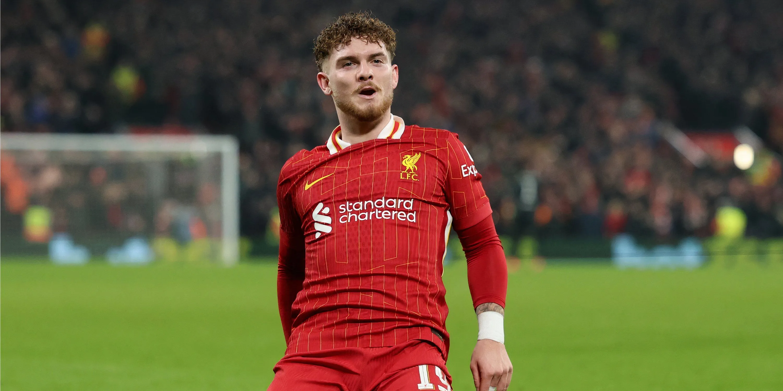 Tiền vệ Harvey Elliott ăn mừng trong màu áo Liverpool