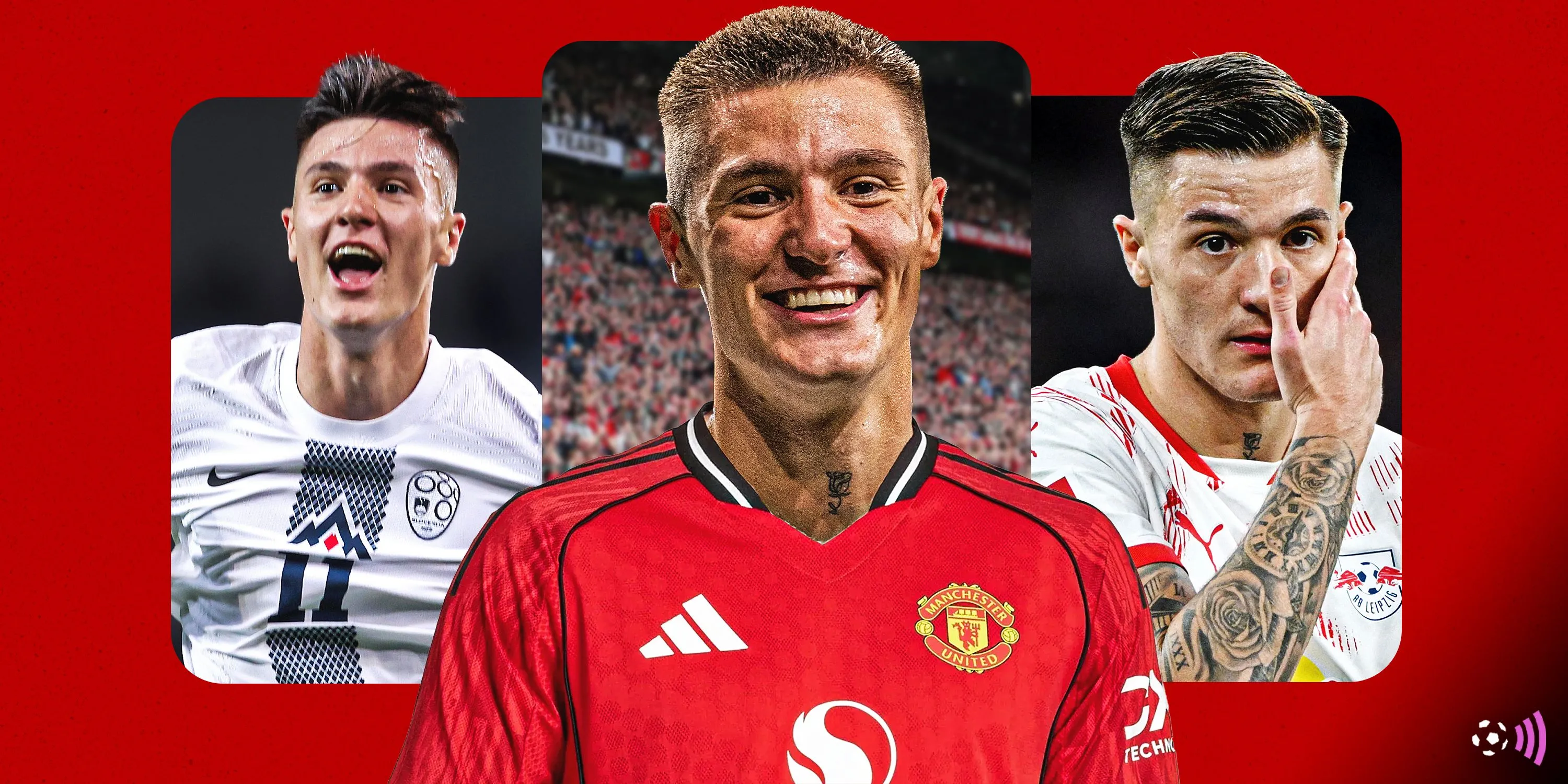 Benjamin Sesko trong màu áo Quỷ đỏ Manchester United chuẩn bị cho một trận đấu tại Premier League.