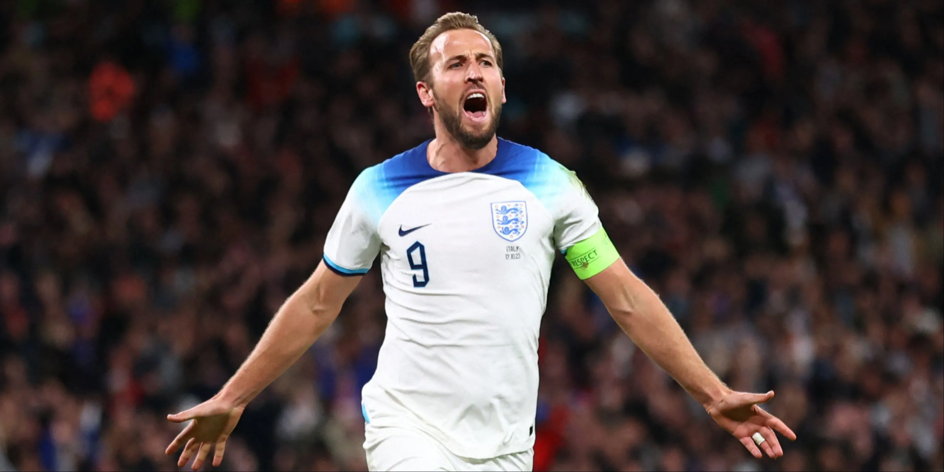 Harry Kane ăn mừng bàn thắng cho đội tuyển Anh