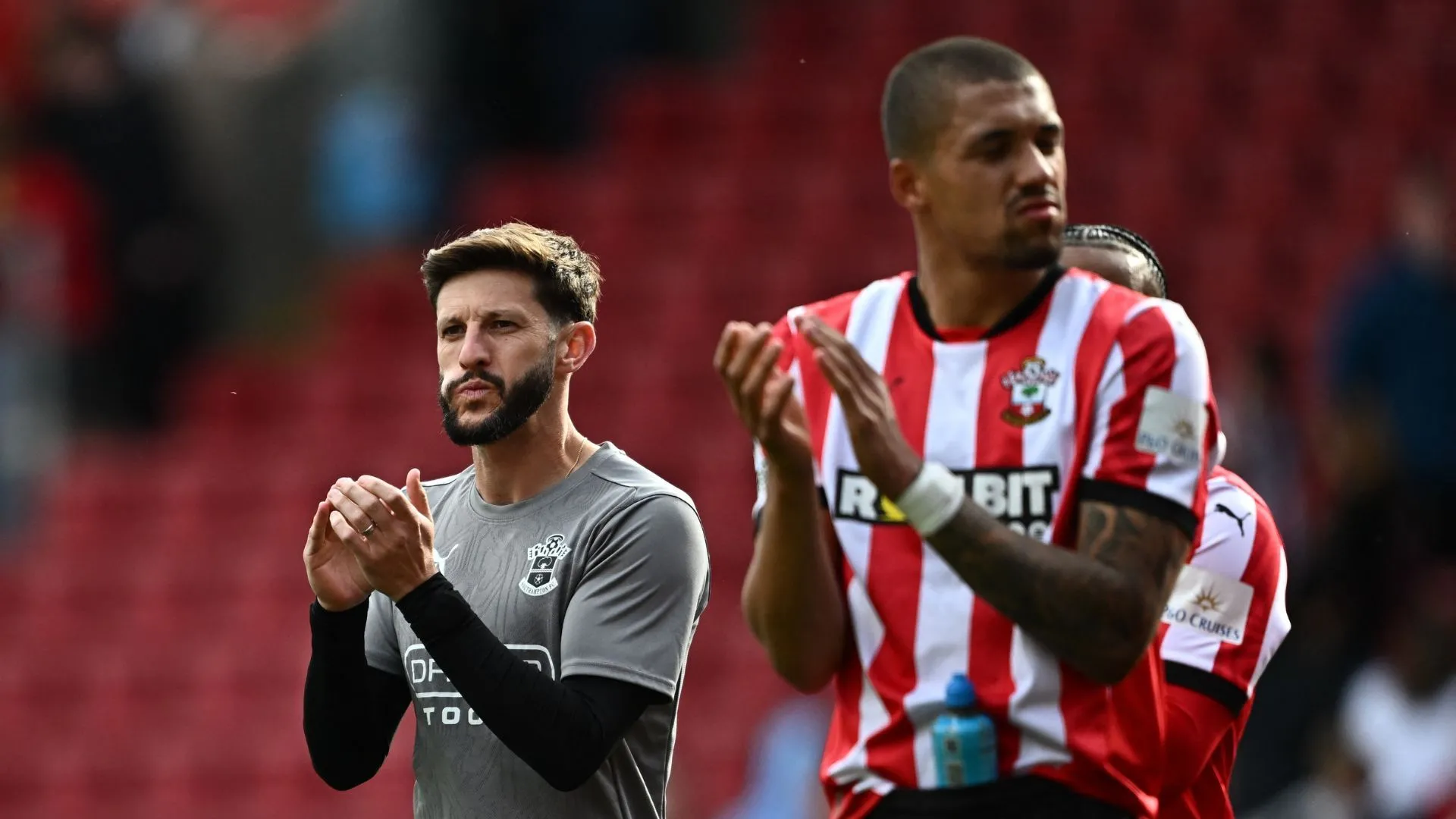 Adam Lallana và Nathan Wood khi còn chơi cho Southampton