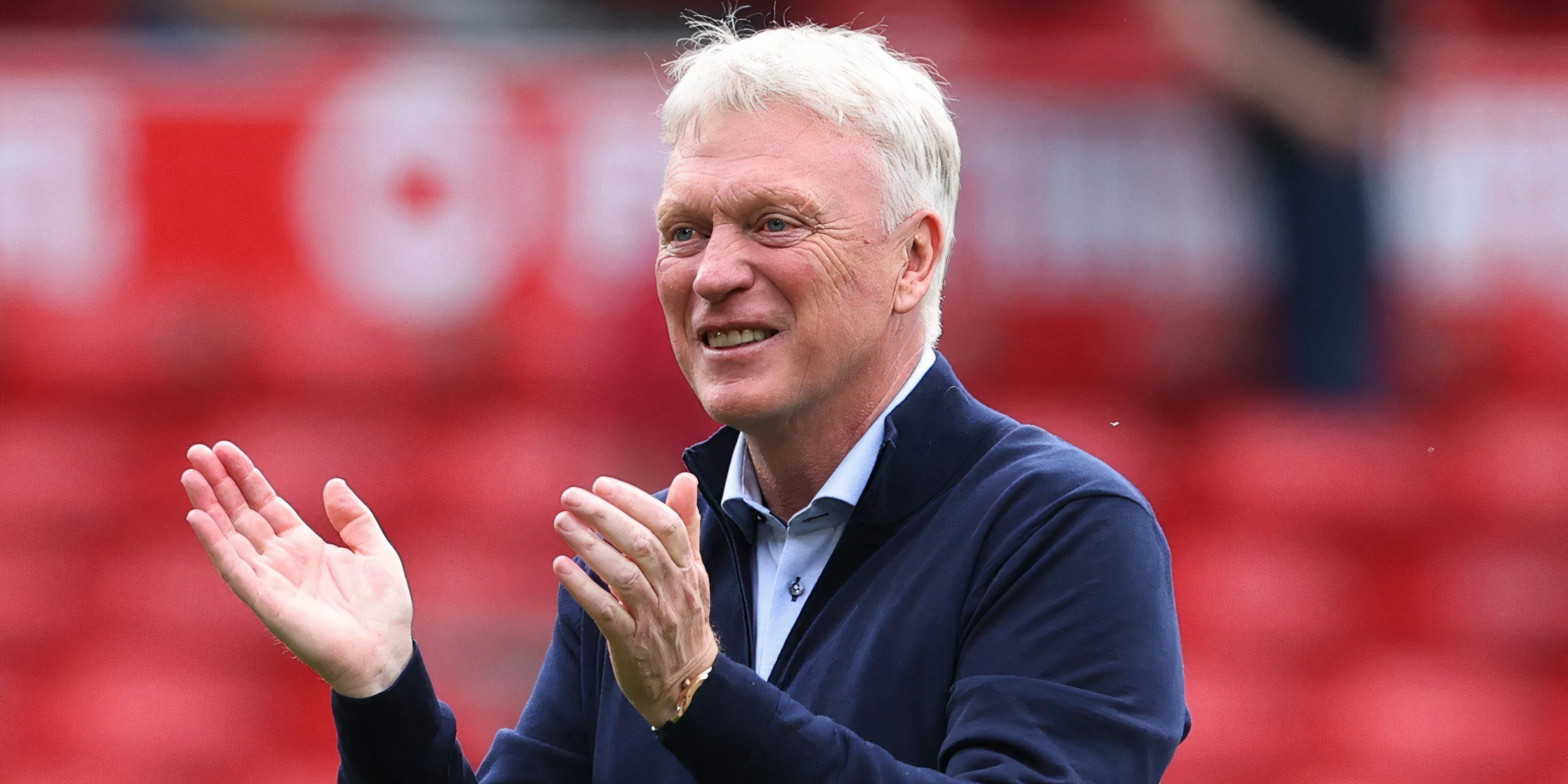 David Moyes huấn luyện viên Everton trong một buổi họp báo tại sân vận động